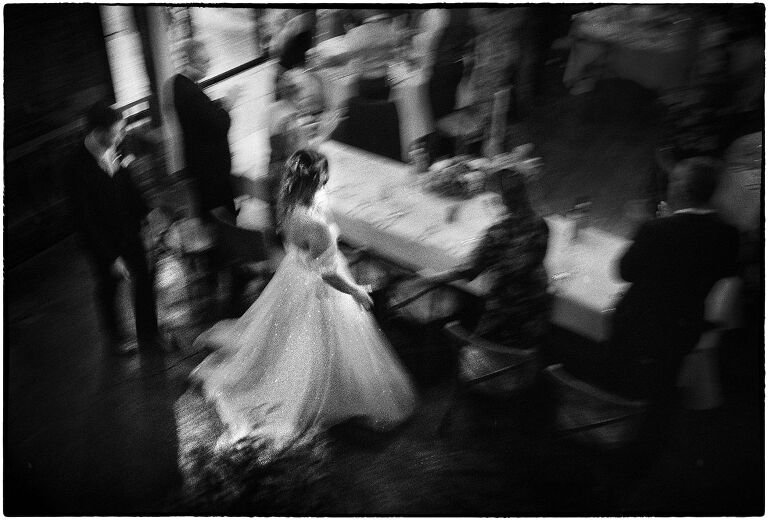 black and white analogue wedding photography